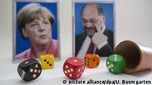 Deutschland Martin Schulz und Angela Merkel