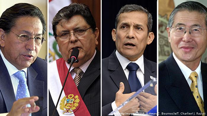 Quartett-Bild Alejandro Toledo - Alan Garcia - Ollanta Humala - Alberto Fujimori (Getty Images/AFP/P. Ji-Hwan/C. Bournocle/T. Charlier/ J. Razuri)