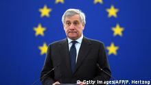 Straßburg EU-Parlament Parlamentspräsident Tajani