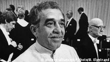 Schriftsteller Gabriel Garcia Marquez mit Nobelpreis
