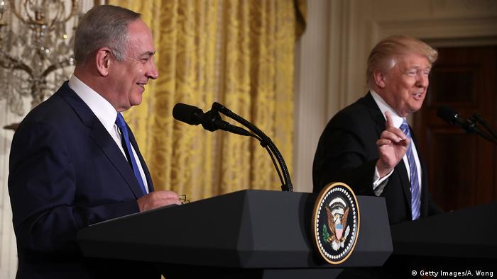 USA Israel | Benjamin Netanjahu bei Donald Trump in Washington (Getty Images/A. Wong)