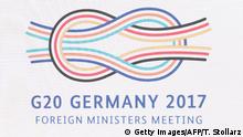 Deutschland G20 Logo zum Außenministertreffen in Bonn