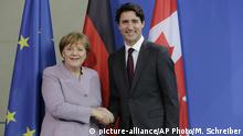 Deutschland Merkel und Trudeau PK im Bundeskanzleramt in Berlin