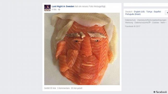 Screenshot Facebook Fisch-Kollage Trump (facebook)