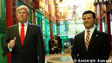 Mexico City Wachsfiguren Donald Trump (L) and Mexico's Präsident Enrique Pena Nieto 