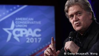 USA National Harbor, Maryland Steve Bannon bei CPAC (Getty Images/A. Wong)