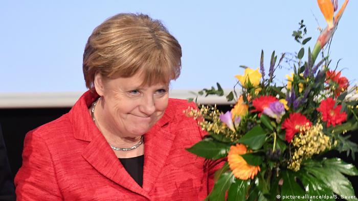 Stralsund Angela Merkel auf CDU-Landesvertreterversammlung (picture-alliance/dpa/S. Sauer)