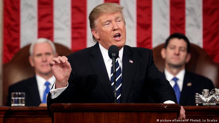 USA Donald Trump vor dem US-Kongress in Washington (picture-alliance/AP Photo/J. Lo Scalzo)
