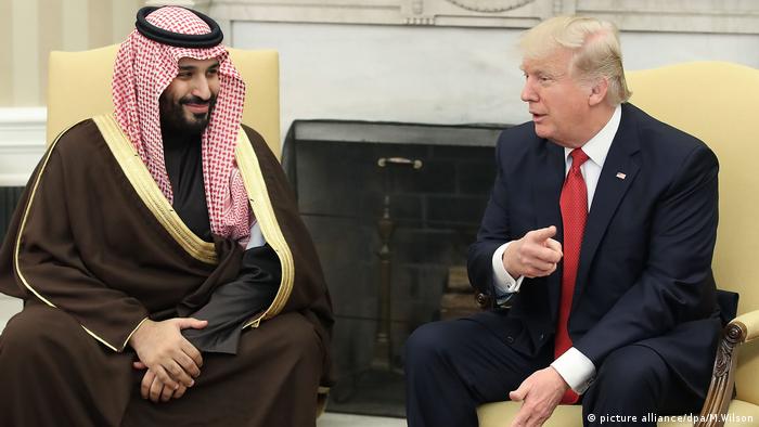 Donald Trump Mohammed bin Salman Saudi Arabien (picture alliance/dpa/M.Wilson)