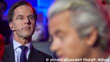 Niederlande Mark Rutte und Geert Wilders in Den Haag