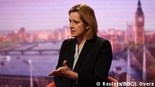 UK Innenministerin Amber Rudd in der BBC in London