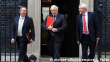 Großbritannien Liam Fox & Boris Johnson & David Davis
