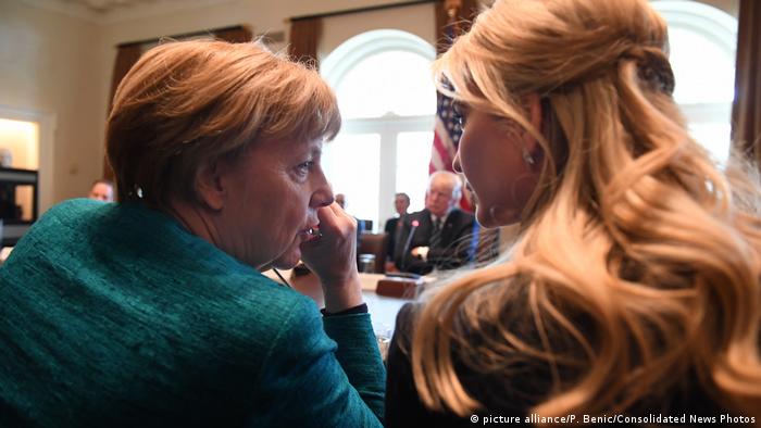  Ivanka Trump und Angela Merkel (picture alliance/P. Benic/Consolidated News Photos)