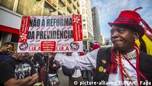 Brasilien Proteste der Arbeiter gegen geplannte Arbeitsreformen
