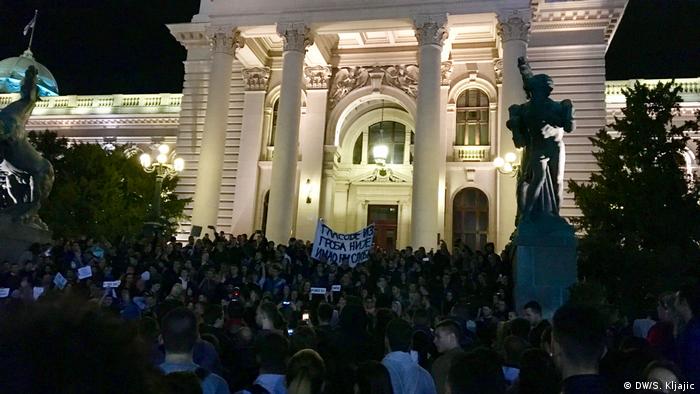 Serbien Proteste in Belgrad (DW/S. Kljajic)