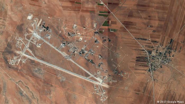 Syrien Luftwaffenbasis Al-Schairat (2017 Google Maps)
