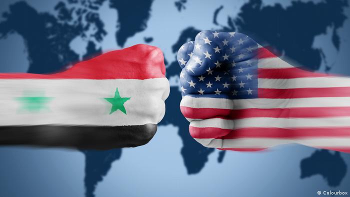 Fahnen Syrien USA (Colourbox)