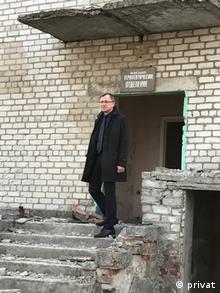 Доповідач ПАРЄ Егідіус Варейкіс під час поїздки на Донбас