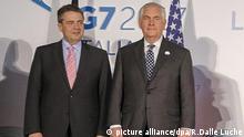 G7-Außenministertreffen in Italien Rex Tillerson Sigmar Gabriel