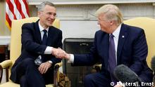 U.S. Präsident Trump und NATO-Generalsekretär bei der Pressekonferenz am Weißen Haus