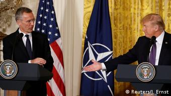 U.S. Präsident Trump und NATO-Generalsekretär bei der Pressekonferenz am Weißen Haus (Reuters/J. Ernst)