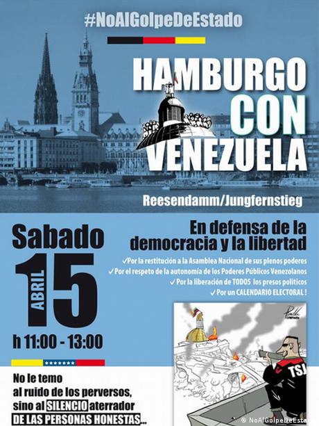 NoAlGolpeDeEstado -Venezuela Demonstration in Chemnitz, Frankfurt und Hamburg (NoAlGolpeDeEstado)