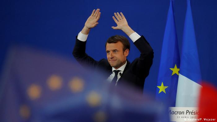 Frankreich Wahl Emmanuel Macron Rede in Paris (Reuters/P. Wojazer)