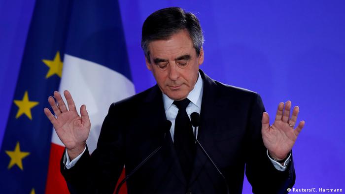 Frankreich Wahl Francois Fillon Rede in Paris nach der Niederlage (Reuters/C. Hartmann)