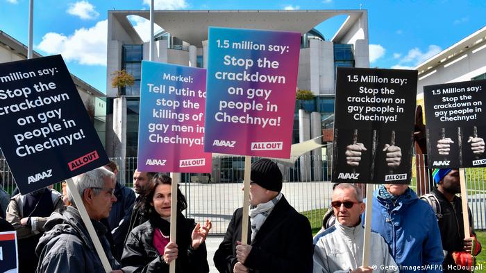 Демонстрация в Берлине в поддержку чеченских гомосексуалов