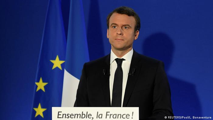 Frankreich Emmanuel Macron hält Rede nach Wahl (REUTERS/Pool/L. Bonaventure)