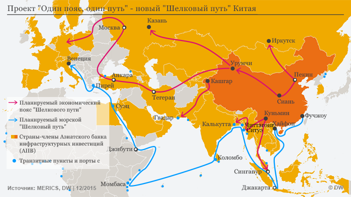 Infografik One belt, one road - Chinas neue Seidenstraße RUS