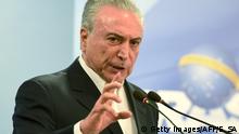 Brasilien - Korruptionsskandal - Präsident Michel Temer 