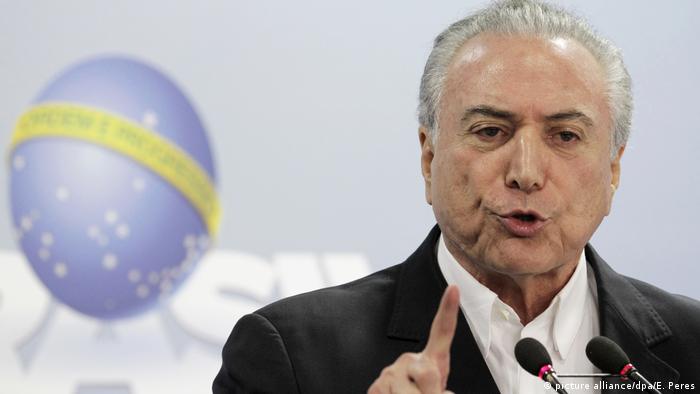 Krise in Brasilien Michel Temer (picture alliance/dpa/E. Peres)