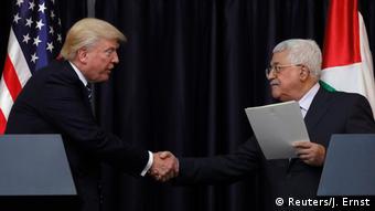 Palästina PK Trump und Abbas (Reuters/J. Ernst)