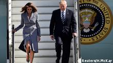 Donald und Melania Trump Ankunft Brüssel