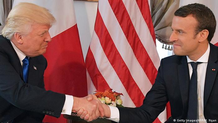 Donald Trump e Emmanuel Macron 