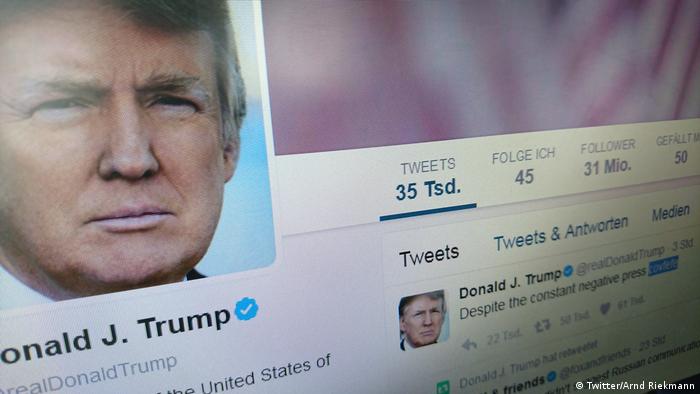 Donald Trumps Twitter-Account mit covfefe-Tweet (Twitter/Arnd Riekmann)