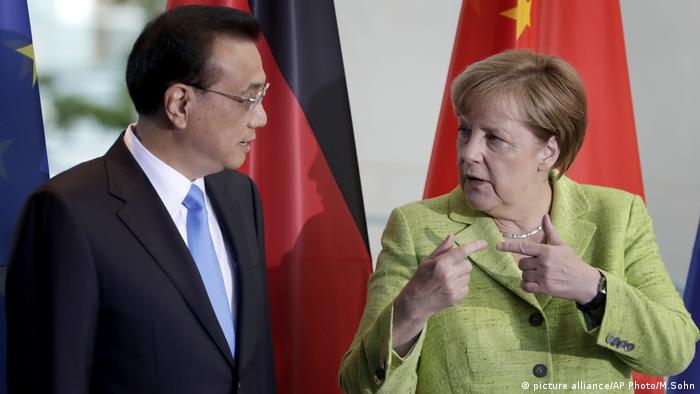 Angela Merkel y Li Keqiang.