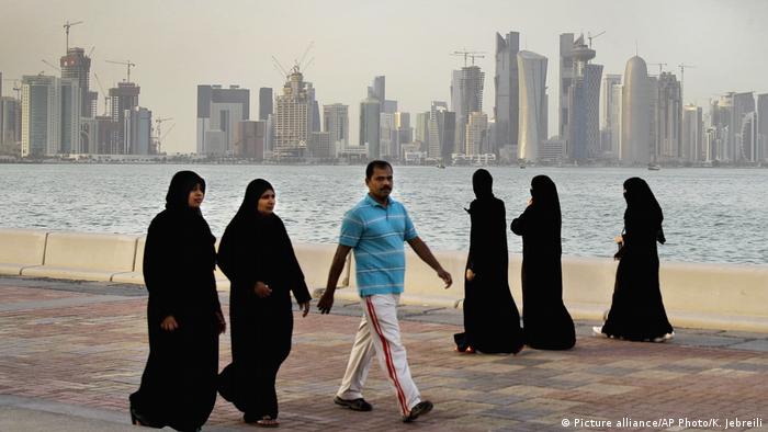 Katar Die neuen Hochhäuser der Innenstadt von Doha (Picture alliance/AP Photo/K. Jebreili)