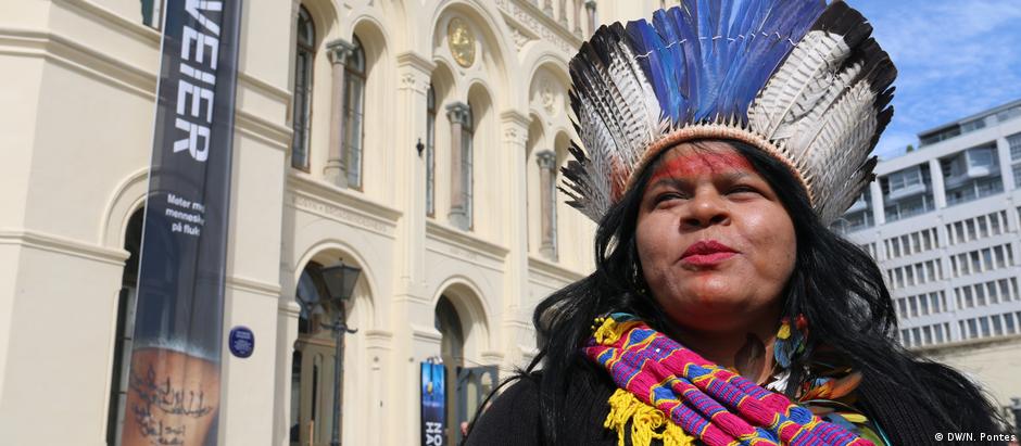Sônia Guajajara, coordenado da Articulação dos Povos Indígenas do Brasil, em Oslo