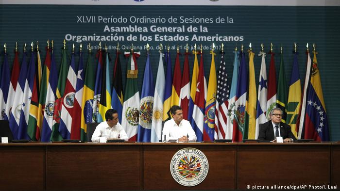 Mexiko Vollversammlung der Organisation Amerikanischer Staaten (OAS) (picture alliance/dpa/AP Photo/I. Leal)