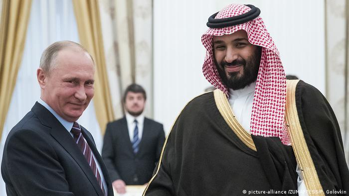 Mohammed bin Salman y Vladimir Putin.