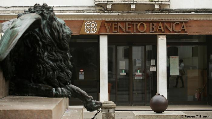 Sucursal del Veneto Banca en Venecia. 