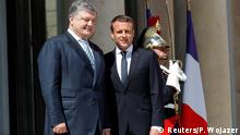 Frankreich Emmanuel Macron & Petro Poroschenko