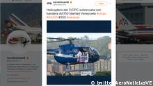 Screenshot Twitter Helikopter in Venezuela (twitter/AeroNoticiasVE)