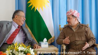 Irak Treffen von Jalal Talabani und Massoud Barzani (picture-alliance/dpa/mxppp/C. P. Tesson)