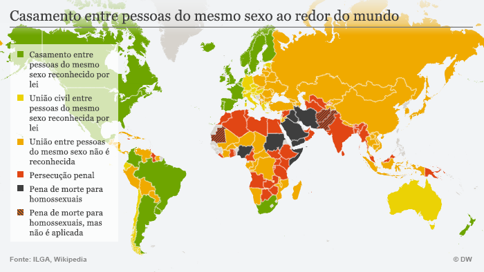 Karte Homo-Ehe brasilianisch