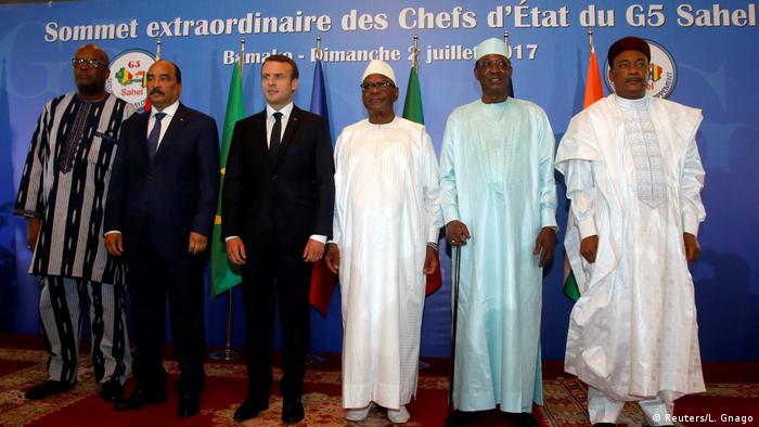 Gipfeltreffen in Bamako: die G5 und Frankreichs Präsident Macron (Reuters/Luc Gnago)
