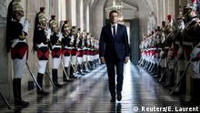 Frankreich Emmanuel Macron, vor Rede in Versailles