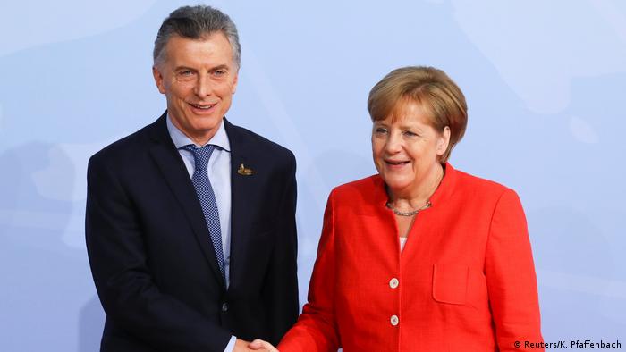 Deutschland G20 Begrüßung der Teilnehmer durch Merkel (Reuters/K. Pfaffenbach)